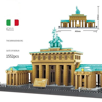 MOC Architecture Berlin Brandenburg Gate Bricks Toy