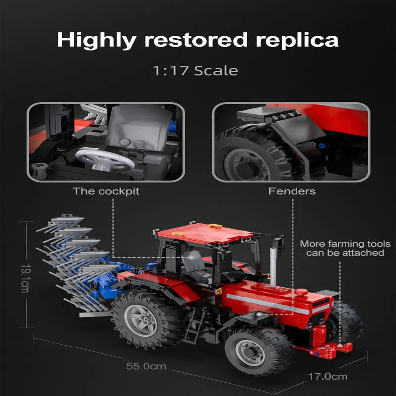 MOC Motorized Tech RC Tractor Truck Bricks Toys 61052