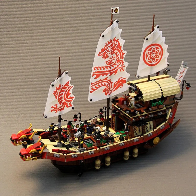 Movie Creative MOC Ninjago Destiny Bounty Ship Bricks Toy