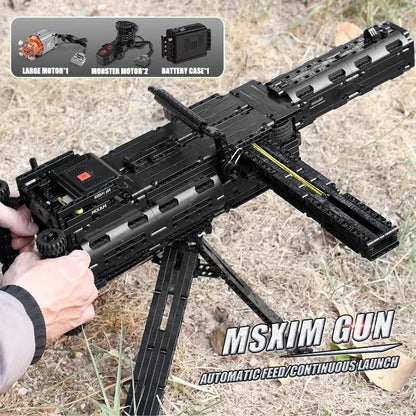 MOC Military Motorized Maxim Burst Gun Bricks Toys 14009