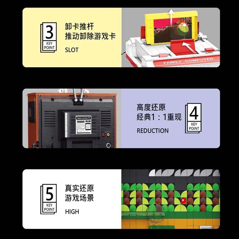 Creator MOC Experts Infernal FC Contra Retro TV Game Bricks Toy