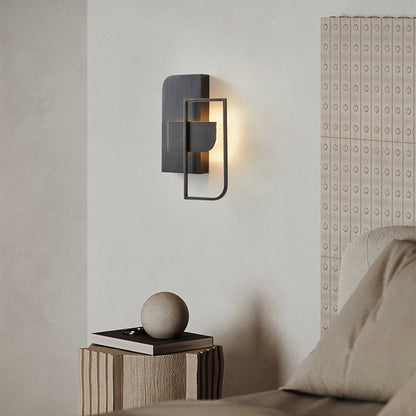 Mid-century Rectangular Geometric LED Wall Sconce Lamp