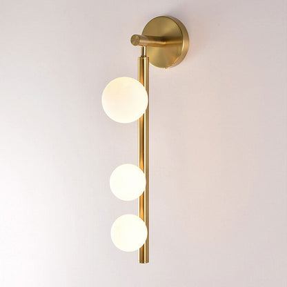 Light Luxury Bead String Design 3-Light Wall Sconce Lamp