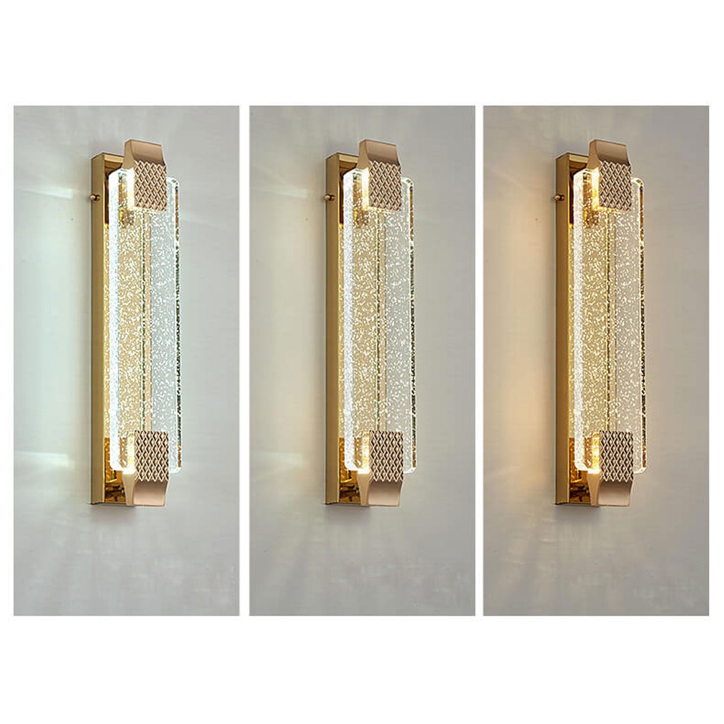 Luxury Bubble Crystal Square Alloy LED Wall Sconce Lamp