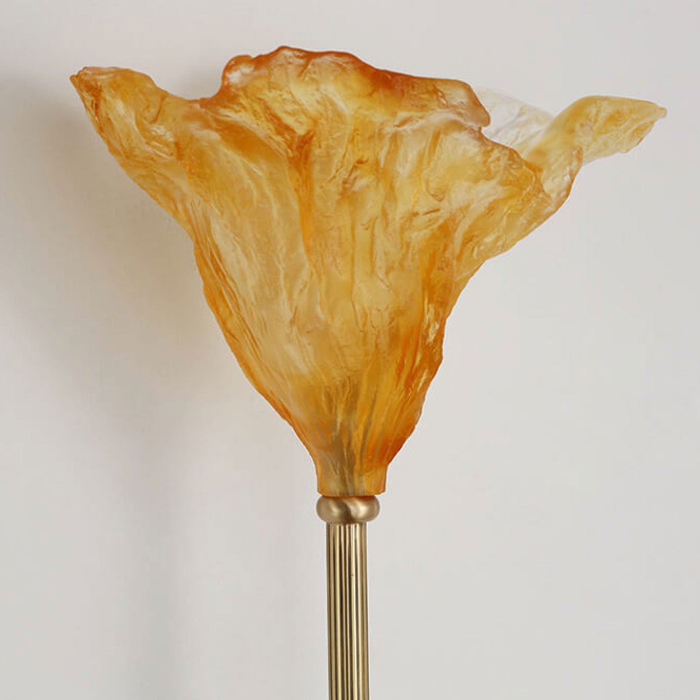 Chinese Lotus Glass Lamp Design 1-Light Wall Sconce Lamp