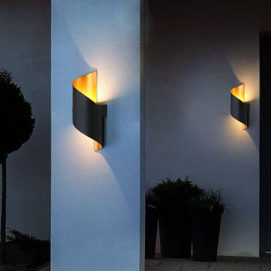 Outdoor Bending Column LED Waterproof Wall Sconce Lamp