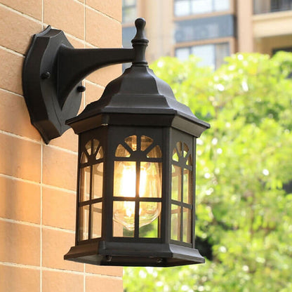 Waterproof Pavilion Design 1-Light Outdoor Wall Sconce Lamp
