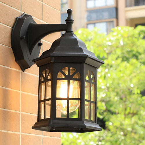 Waterproof Pavilion Design 1-Light Outdoor Wall Sconce Lamp