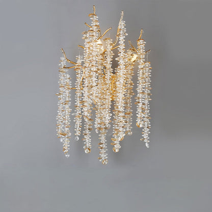 Light Luxury Tree Branch Crystal 3-Light Wall Sconce Lamp
