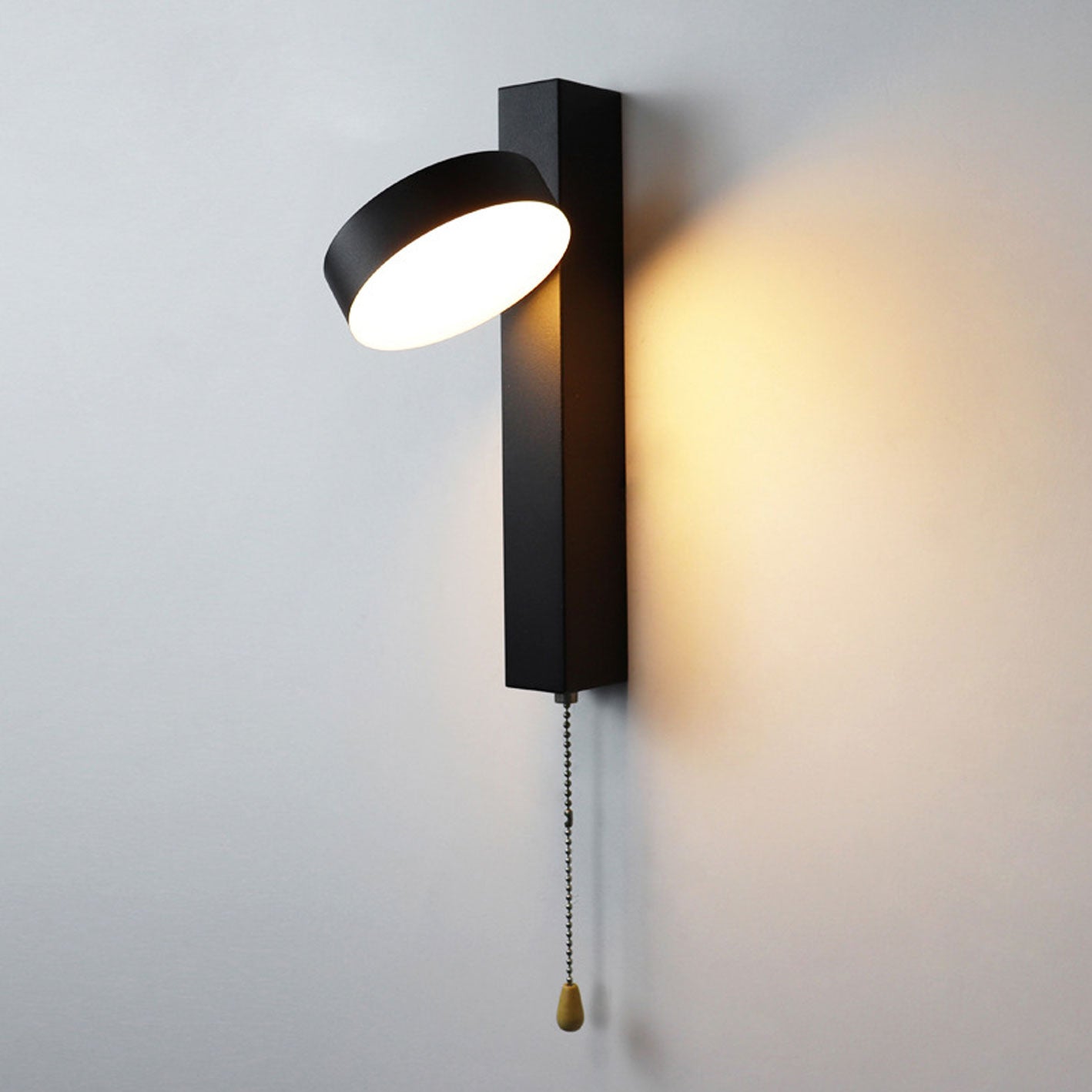 Wrought Iron Acrylic Pull Wire Switch LED Wall Sconce Lamp