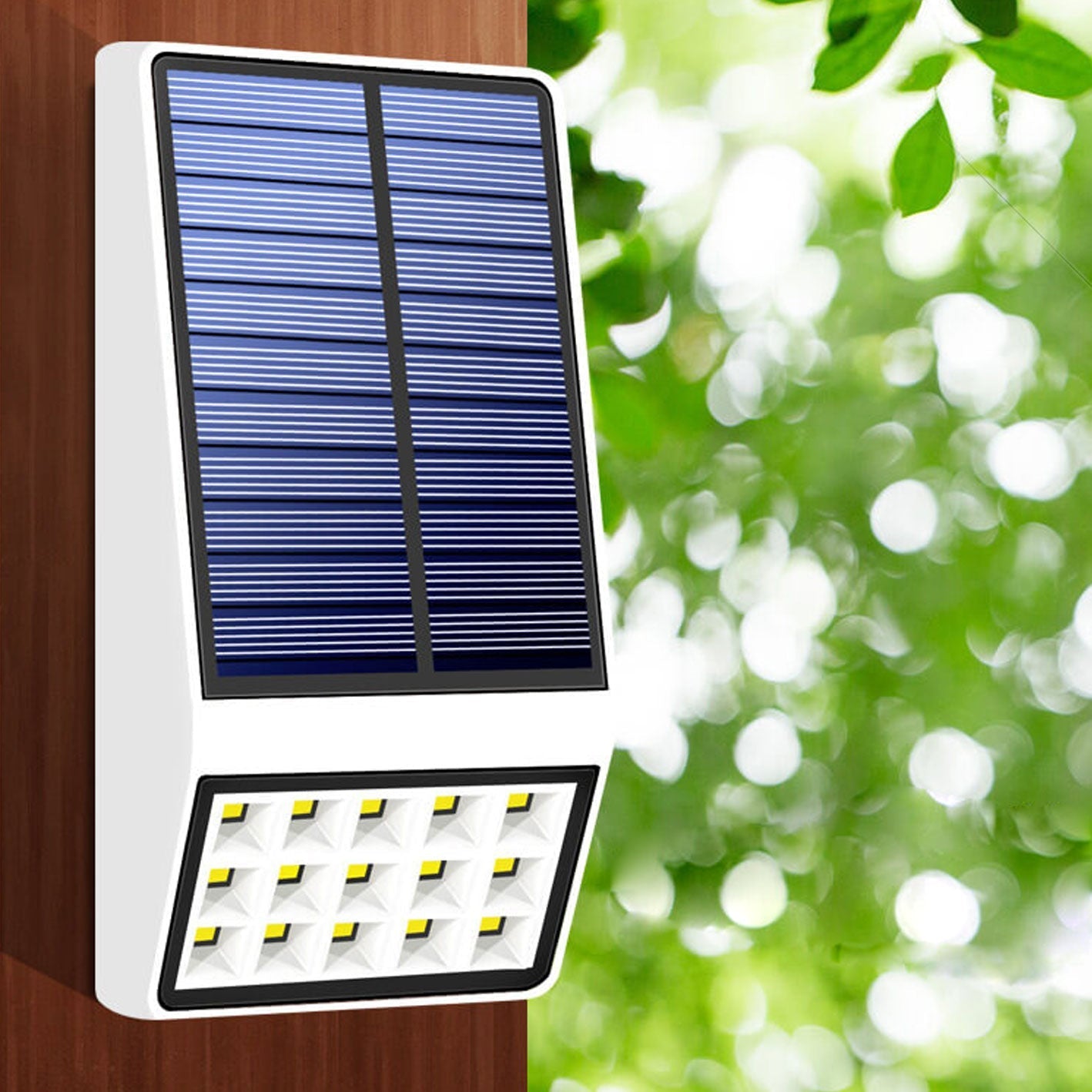 Solar Square Outdoor Fence Wall Sensor Wall Sconce Lamp
