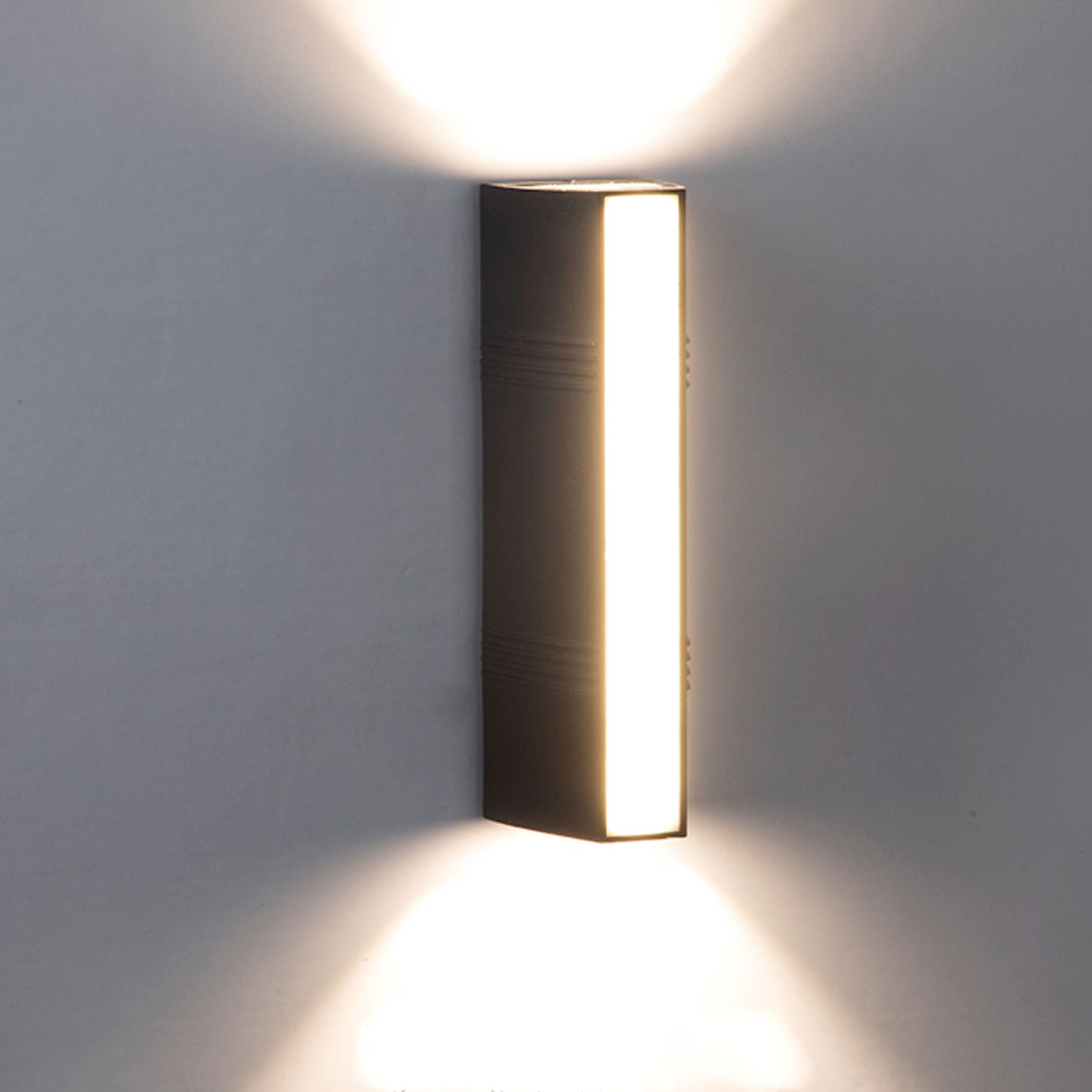 Rectangular and Down Luminous LED Outdoor Wall Sconce Lamp