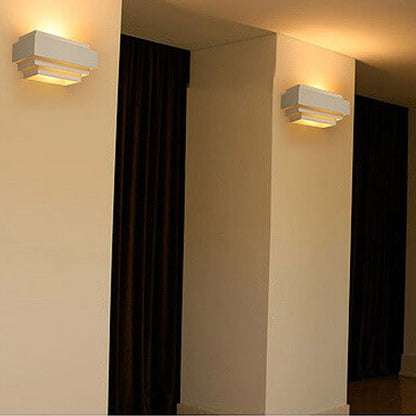 Square Geometric Cascade Iron 1-Light Wall Sconce Lamp
