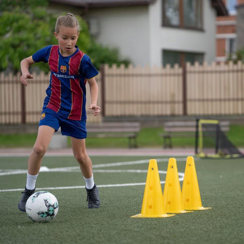 Soccer Dribbling Training Mat with Grip Socks