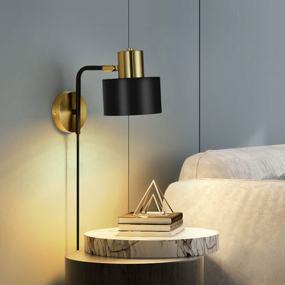 Rotatable Swing Arm Iron 1-Light Wall Sconce Lamp
