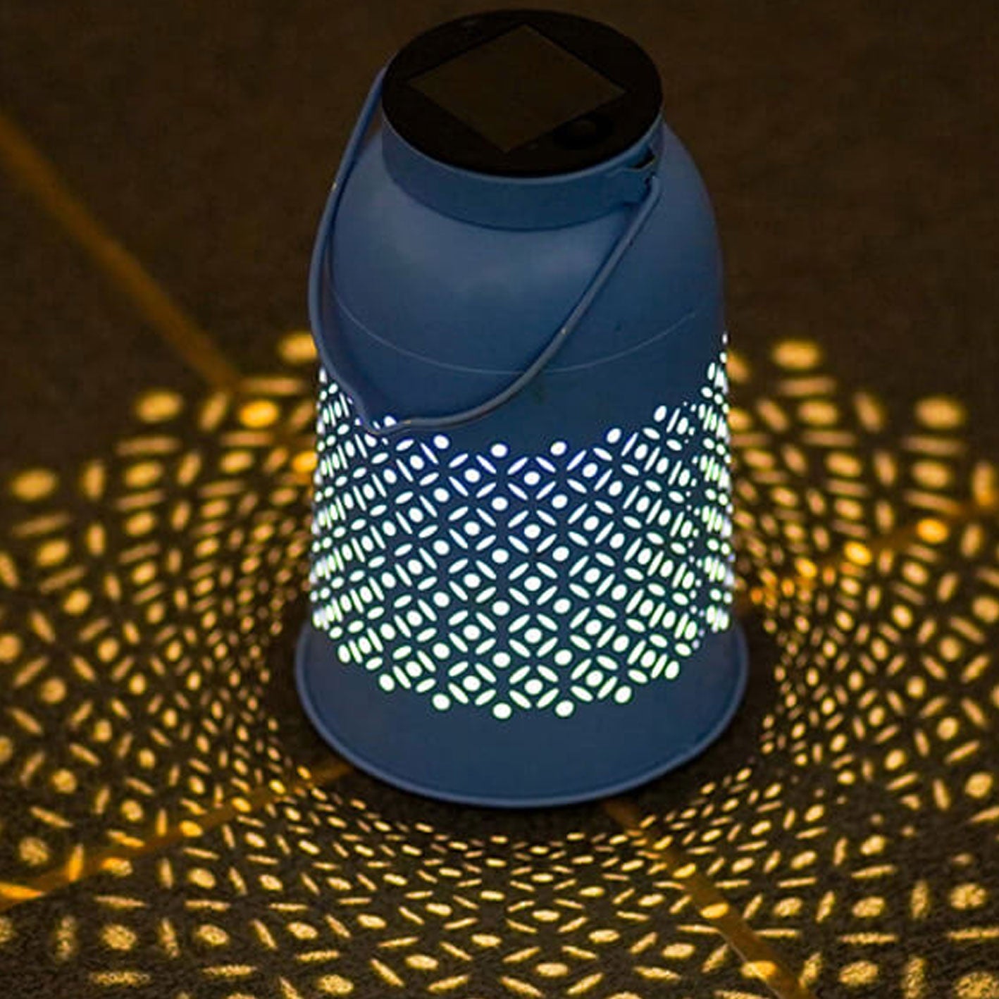 Solar Design Hollow Pattern LED Outdoor Decorative Light
