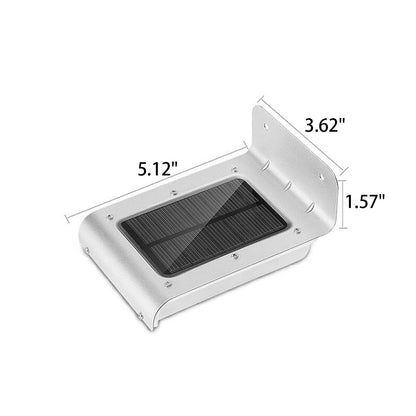 Solar Rectangular Body Sensing LED Outdoor Wall Sconce Lamp