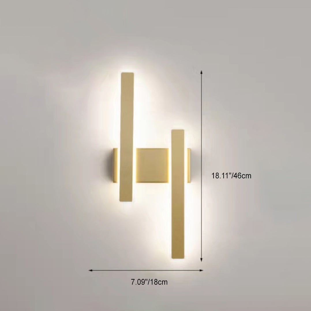 Geometric Strip Acrylic Hardware LED Wall Sconce Lamp
