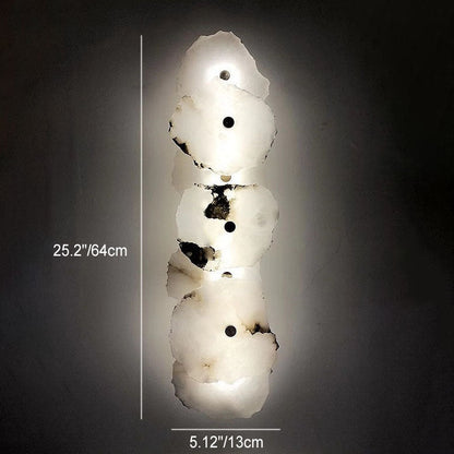 Chinese Rectangular Lucite Iron LED Wall Sconce Lamp