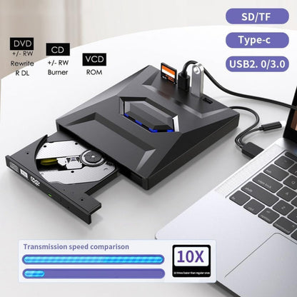 External DVD Drive with Memory Card Slot, Dual Ports