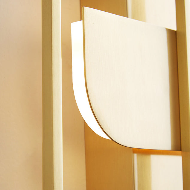 Mid-century Rectangular Geometric LED Wall Sconce Lamp