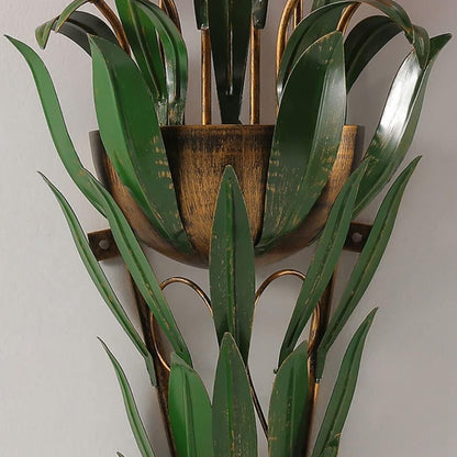 Tulip Glass Shade Iron Frame 6-Light Wall Sconce Lamp
