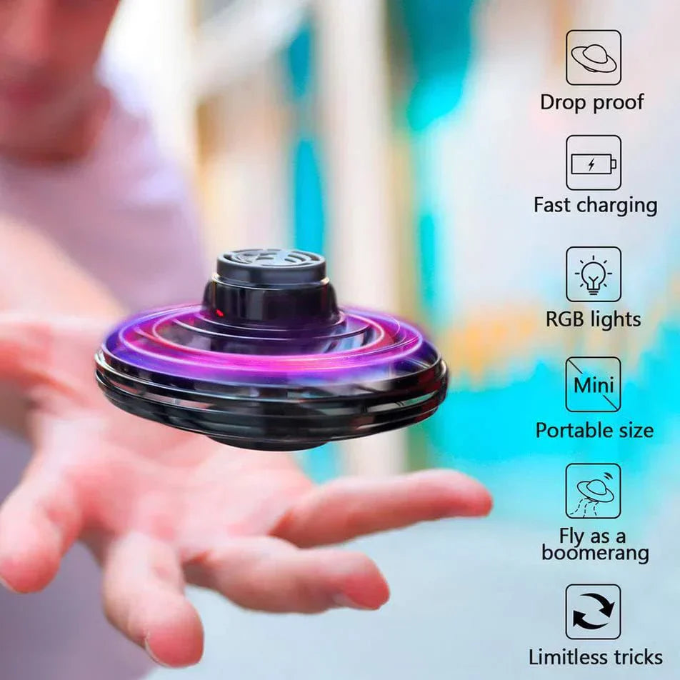 Hand-Controlled Hovering Spinner with LED Lights