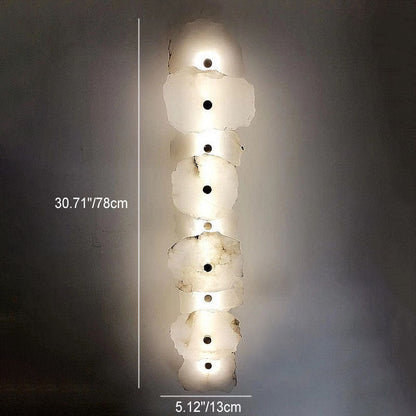 Chinese Rectangular Lucite Iron LED Wall Sconce Lamp