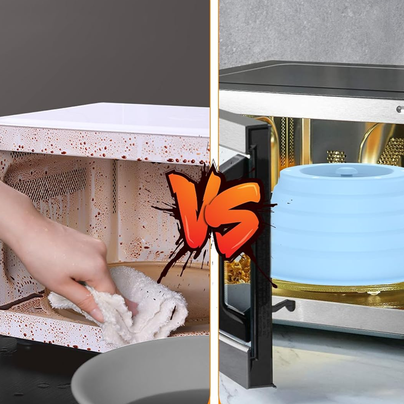 Collapsible Silicone Microwave Cover with Vents