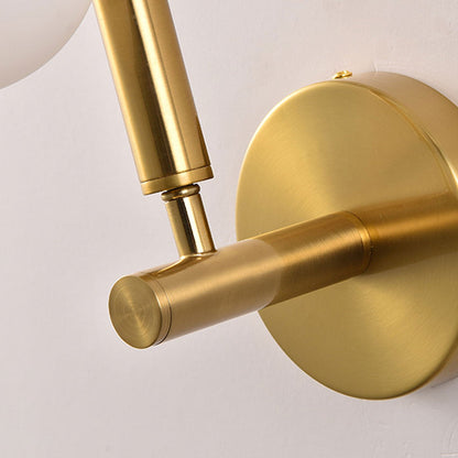 Light Luxury Iron Glass Round 3-Light Wall Sconce Lamp