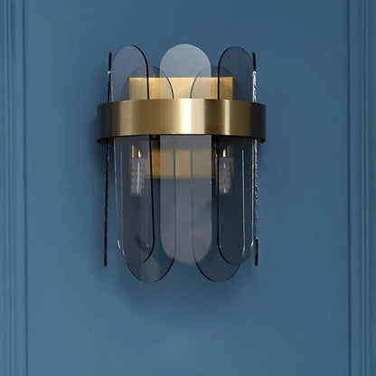 Light Glass Combination Design 2-Light Wall Sconce Lamp