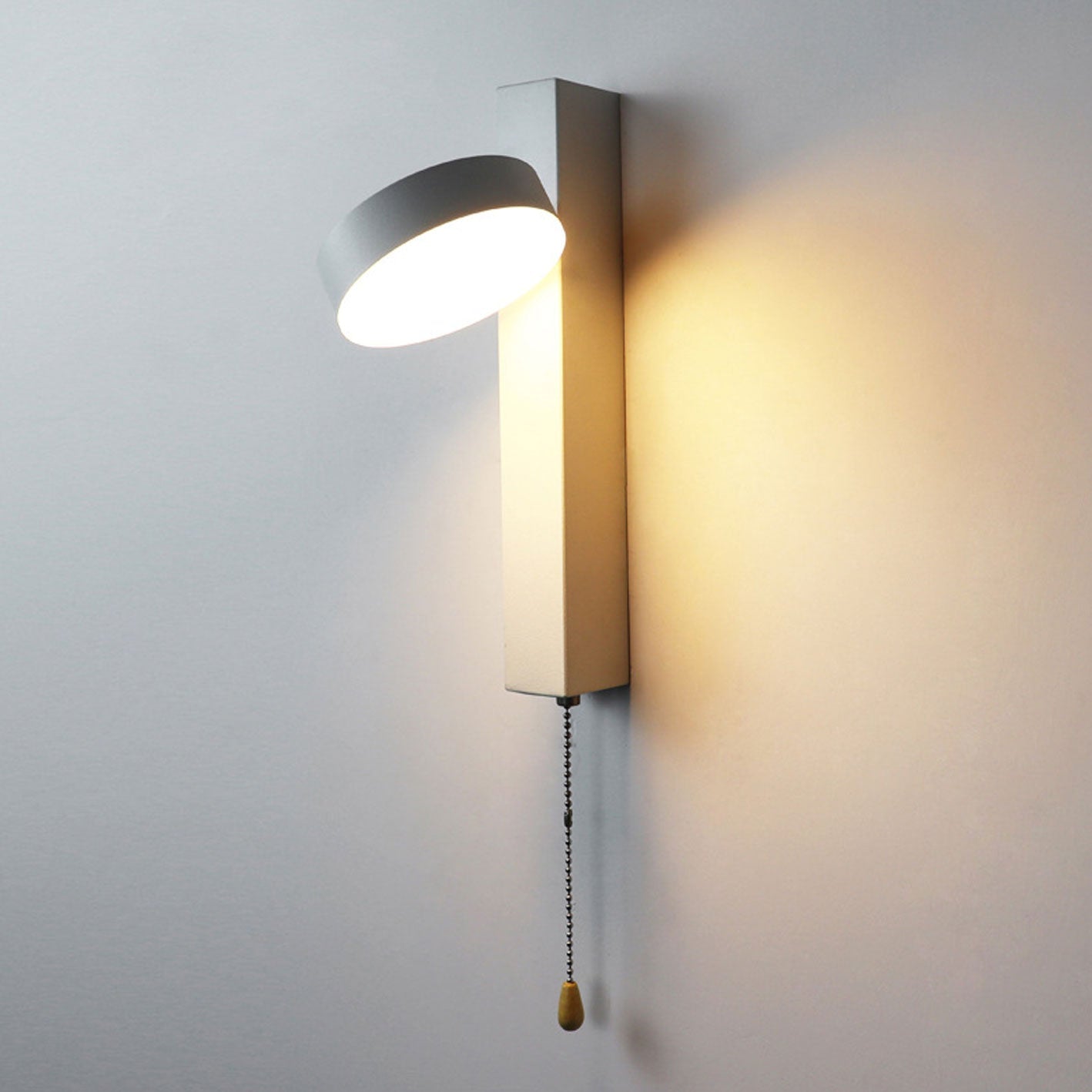 Wrought Iron Acrylic Pull Wire Switch LED Wall Sconce Lamp