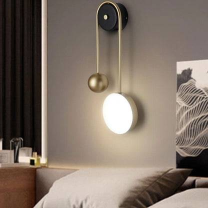 Luxury Gold U-shaped Iron Acrylic LED Wall Sconce Lamp
