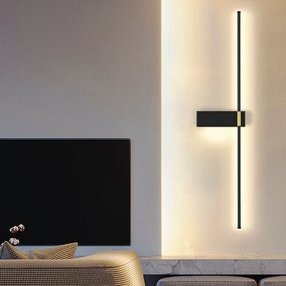 Minimalist Long Line Iron Acrylic LED Wall Sconce Lamp