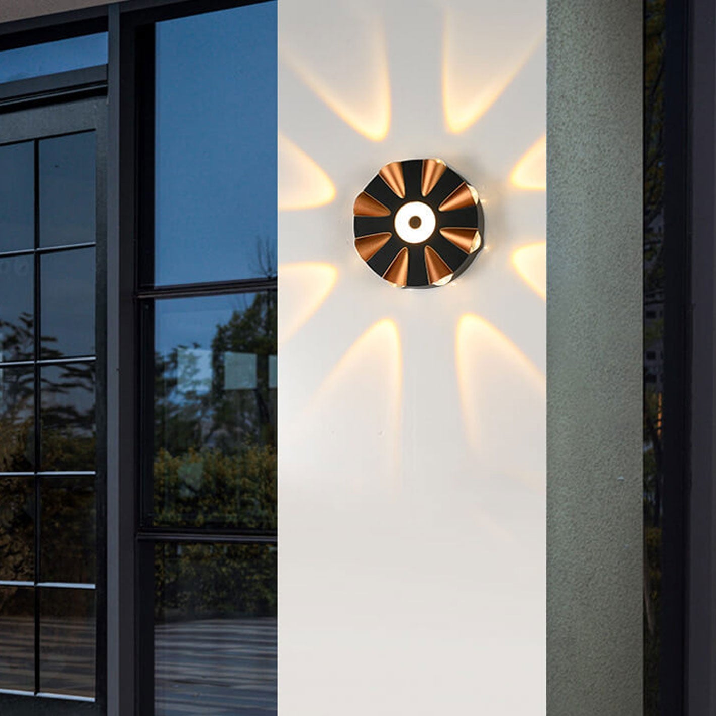 Round Aluminum Outdoor Waterproof LED Wall Sconce Lamp