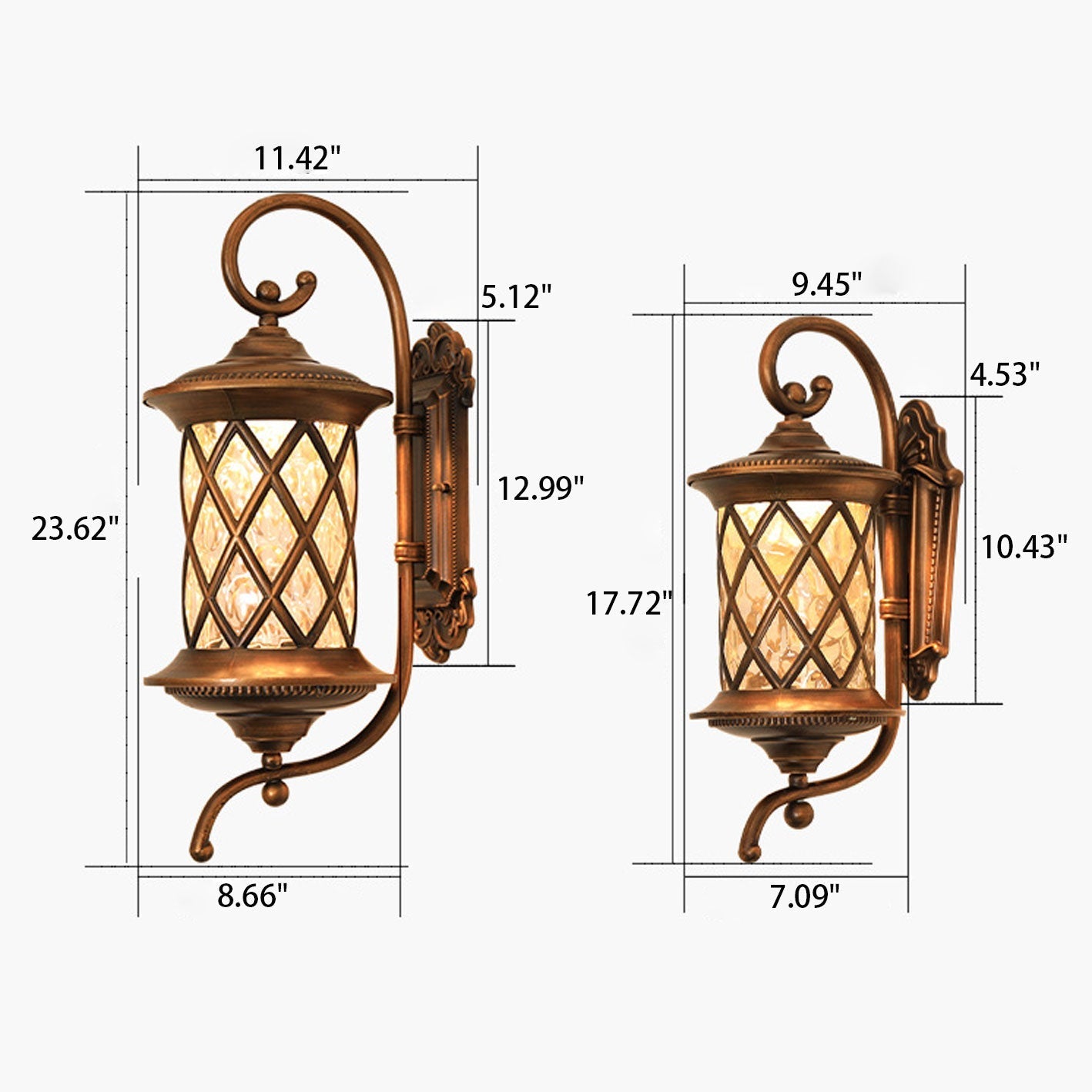 European-style Waterproof LED Outdoor Wall Sconce Lamp