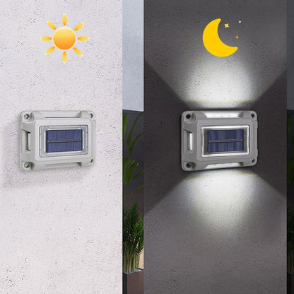 Solar Garden Bidirectional Lighting Wall Sconce Lamp