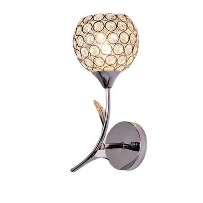Modern European Crystal Romantic 1-Light Wall Sconce Lamp