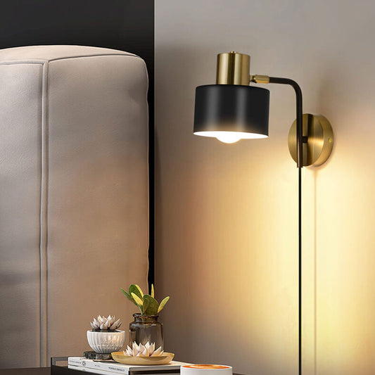 Rotatable Swing Arm Iron 1-Light Wall Sconce Lamp