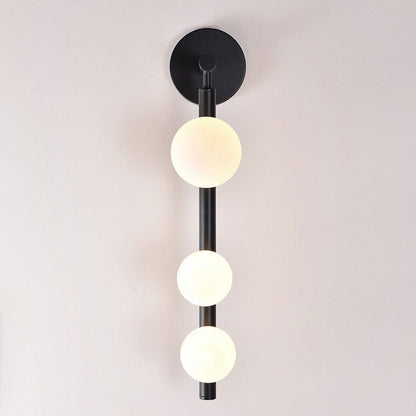 Light Luxury Bead String Design 3-Light Wall Sconce Lamp
