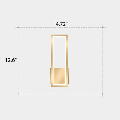 Light Rectangular Hollow Ring Design LED Wall Sconce Lamp