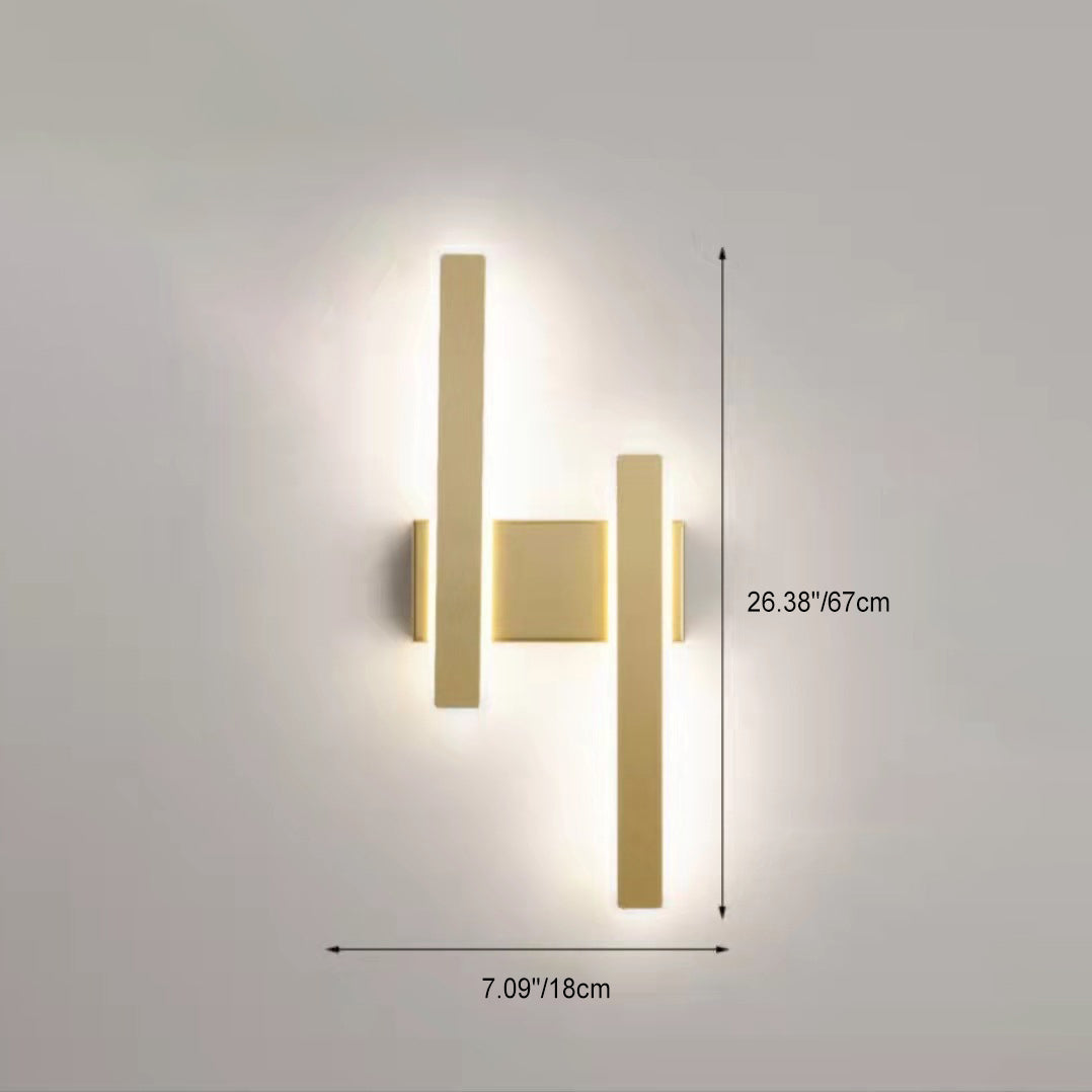 Geometric Strip Acrylic Hardware LED Wall Sconce Lamp