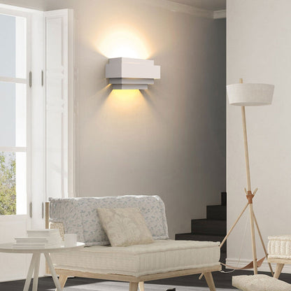 European Solid Color Half-circle Iron LED Wall Sconce Lamp