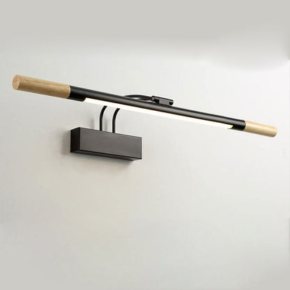 Solid Curved Arm Long Vanity Light LED Wall Sconce Lamp