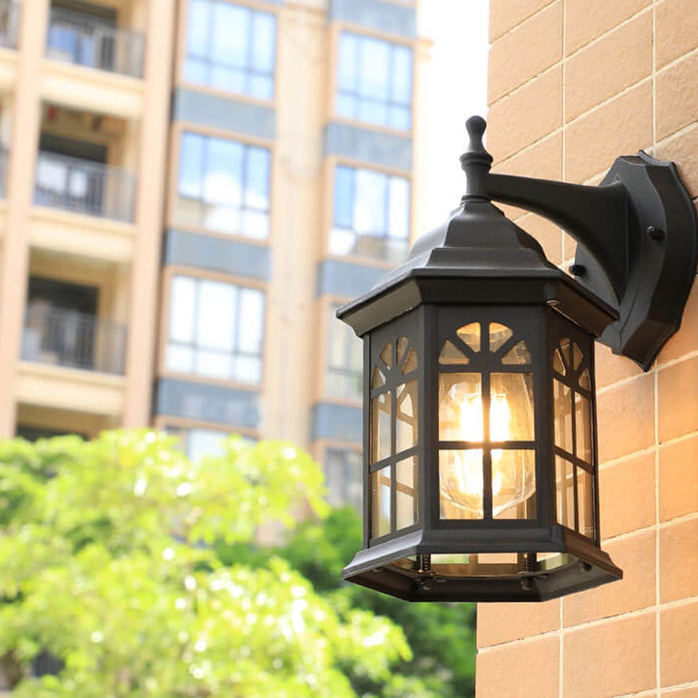 Waterproof Pavilion Design 1-Light Outdoor Wall Sconce Lamp