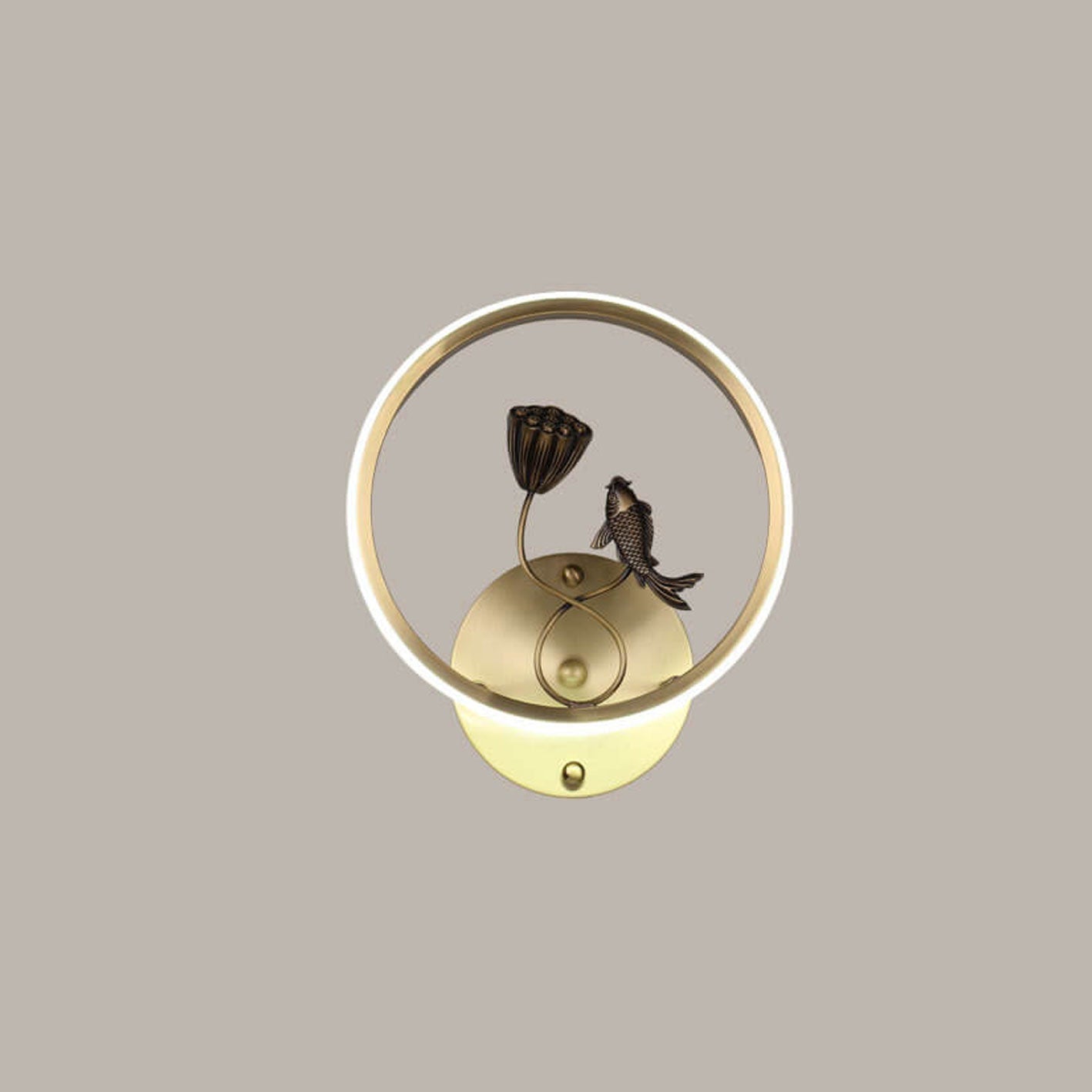 Chinese Lotus Pond Landscape Design LED Wall Sconce Lamp
