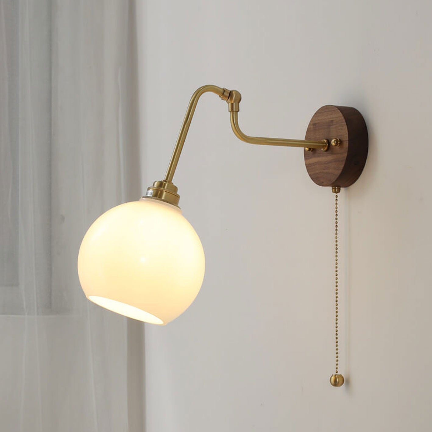 Japanese Glass Adjustable Design LED Wall Sconce Lamp