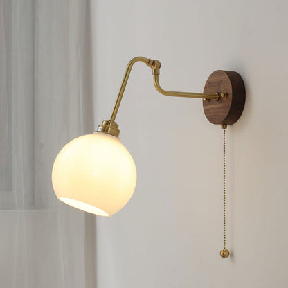 Japanese Glass Adjustable Design LED Wall Sconce Lamp