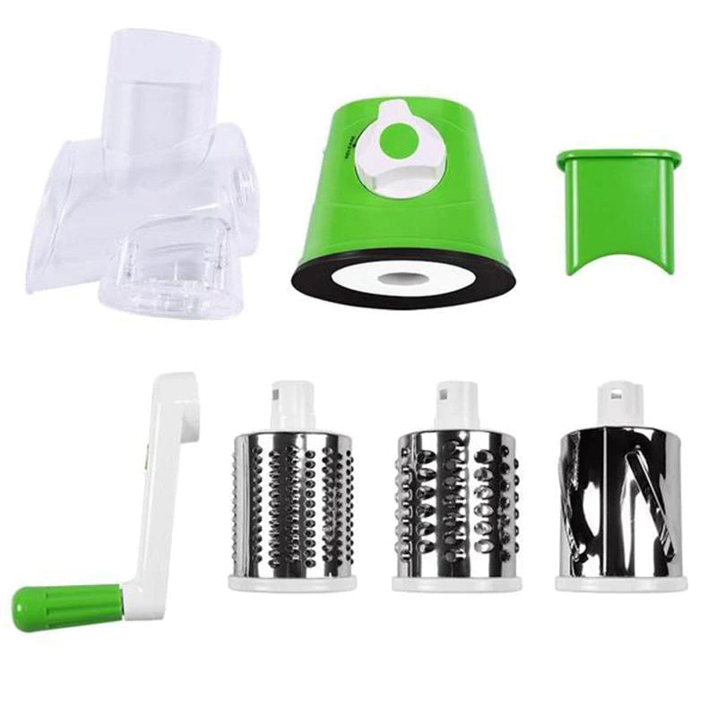 Rotary Vegetable Grater with 3 Blades