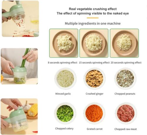 4-in-1 Electric Food Cutter and Chopper